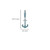 Ocean Jewelry Teal Blue Crystal Anchor Silver Drop Earrings