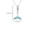 Ocean Jewelry Blue Crystal Whale Tail Pendant Silver Necklace