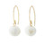 Jilzarah Sahara Ivory Single Bead Dangle Earrings