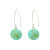 Jilzarah Tropical Green Single Bead Dangle Earrings