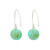 Jilzarah Tropical Green Single Bead Dangle Earrings