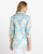 Jude Connally Glided Light Aqua Floral 3/4 Sleeve Blouse Top