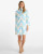 Jude Connally Gilded Light Aqua Floral Easy Wear Long Sleeve Dress