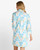 Jude Connally Gilded Light Aqua Floral Easy Wear Long Sleeve Dress