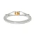 Brighton Meridian Classic Hinged Silver Gold Pave Crystal Bangle Bracelet