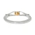 Brighton Meridian Classic Hinged Silver Gold Pave Crystal Bangle Bracelet