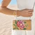 Brighton Rose Petal Straw and Leather Long Rockmore Crossbody Wallet