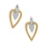 Brighton Love Messages B Calm Two Tone Heart Post Drop Earrings