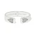 Brighton B You Hinged Silver and Crystal Hearts Bangle Bracelet
