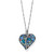 Brighton Trust Your Journey Multi Color Crystal Heart Pendant Silver Necklace
