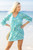 Sea Starfish Cotton Beach Tunic Coverup aqua