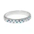 Brighton Love Messages B Radiant Blue Crystal Silver Hinged Bangle Bracelet