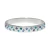 Brighton Love Messages B Radiant Blue Crystal Silver Hinged Bangle Bracelet