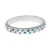 Brighton Love Messages B Radiant Blue Crystal Silver Hinged Bangle Bracelet