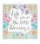 Ganz Blooms Beveled Glass Tabletop Block Sign