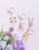 Ganz Floral Acrylic Initial Gold Key Ring Clip