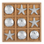 Ganz Silver Starfish & Sand Dollars Rattan Wood Tic-Tac-Toe-Game