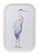 Ganz Watercolor White Wood Robe Framed Crane 2 Piece Set Wall Decor