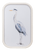 Ganz Watercolor White Wood Robe Framed Crane 2 Piece Set Wall Decor