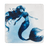 Ganz Dark Blue Watercolor Sea Life Stone Coasters Set of 4
