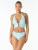 Carmen Marc Valvo Amorphic Allure Silver Bead Front Halter Swim Top