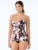 Coco Contours Plumeria Haze Diamond Wrap Tankini Swim Top