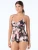 Coco Contours Plumeria Haze Diamond Wrap Tankini Swim Top
