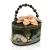 Mary Frances Floating Lotus Flower Japanese Garden Scene Top Handle Purse Hand Bag
