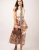Spartina 449 Brown Heritage Palm Jayne Sleeveless Midi Dress