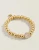 Spartina 449 Dazzle Dot Crystal Gold Bead Ball Stretch Bracelet