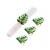 C & F Home Green Monstera Palm Leaf Napkin Ring Set of 4