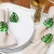 C & F Home Green Monstera Palm Leaf Napkin Ring Set of 4
