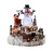 Icy Craft Snowman & Santa Topped Christmas Village Musical Figurine