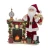 Kurt Adler Kringles Klaus Santa With LED Lit Garland Mantle Fireplace Figurine