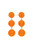 Gretchen Scott Durban 3 Ball Drop Earrings orange