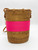 Lisi Lerch Julie Ribbon Raffia Charm Crossbody Cylinder Purse