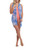 Tribal Blue Wave Multi-Style Pareo Swim Cover Up