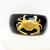 Bosom Buddies Black Gold Sea Crab Hinged Bangle Bracelet