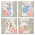 Boho Ocean Life 4 Pack Coaster Set