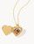Spartina 449 Pearlescent Heart and Key Locket Necklace