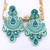 Frida Embellished Dangle Earrings aqua