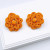 Braided Button Post Earrings orange