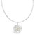 Dune Jewelry Natural White Sand Dollar Silver Necklace