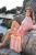 Beltran Hot Pink and Orange Weaved Straw Tote Bag
