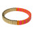 Duo Color Enamel Tile Stretch Bracelet hot pink orange
