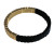 Duo Color Enamel Tile Stretch Bracelet black gold