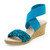 Charleston Shoes Carolina Satin Ruffle Wedge Sandal