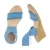 Charleston Shoes Carolina Linen Ruffle Wedge Sandal