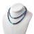 Long Laguna Enamel Bead Necklace Ocean Blue