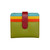 ili New York Multi Color Small Bi-Fold Leather Wallet